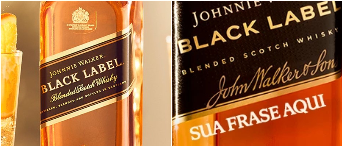 Garrafa de Johnnie Walker personalizada para o dia dos pais