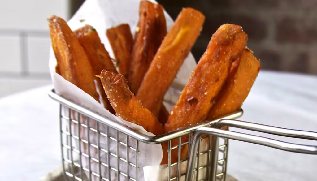 Batatas doces assadas com pimenta