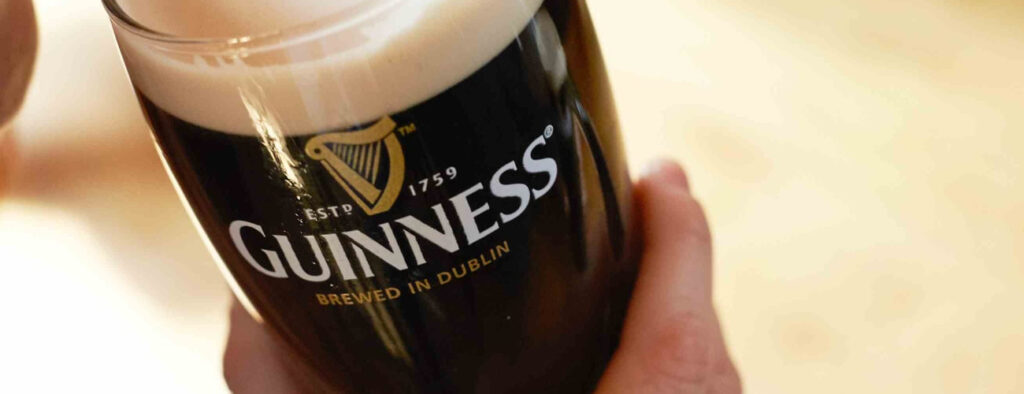 Copo de cerveja da Guinness